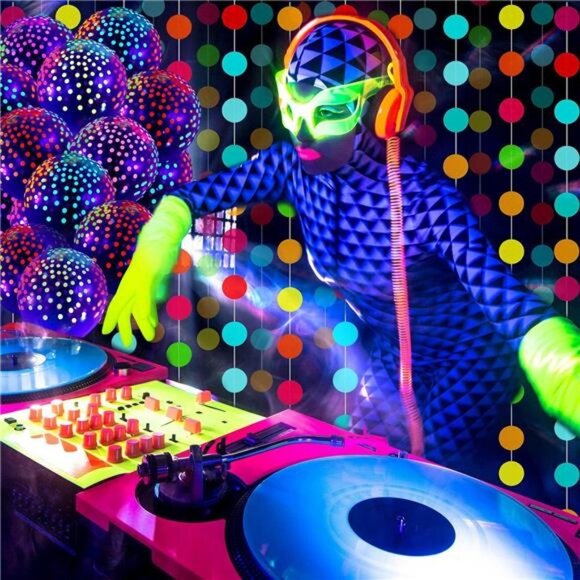 Glow in the Dark Party Supplies Glow Neon Party Supply Set, 98.4 ft 6 Rolls - Picture 4 of 7